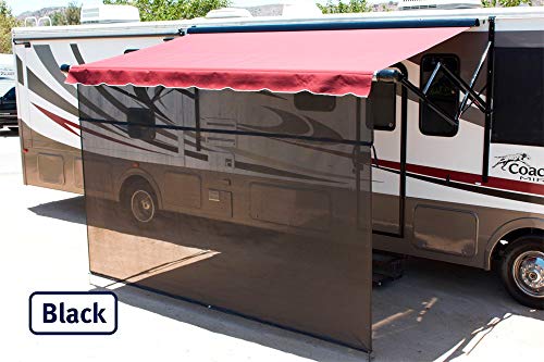 Shade Pro Vista Shade - RV Awning Sunscreen 85% Solar Mesh (10' x 11', Black)