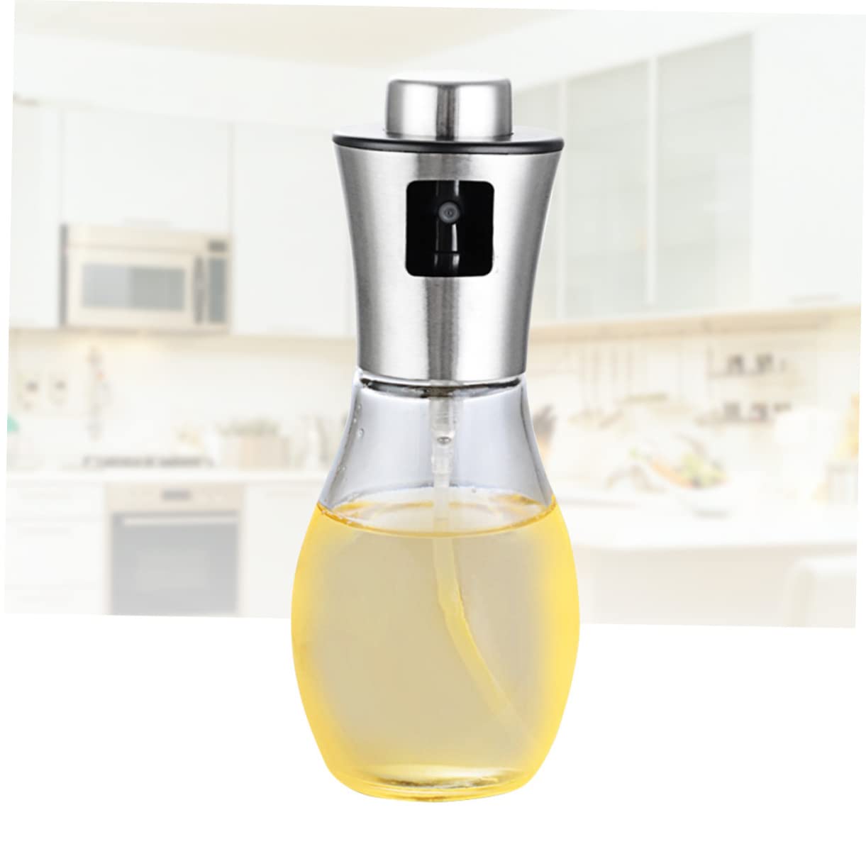 OFFSCH Vinegar Sprayer 200ml Stainless Steel Refillable Bbq Tools Barbecue Supplies Easy Press Food-grade Glass Bottle