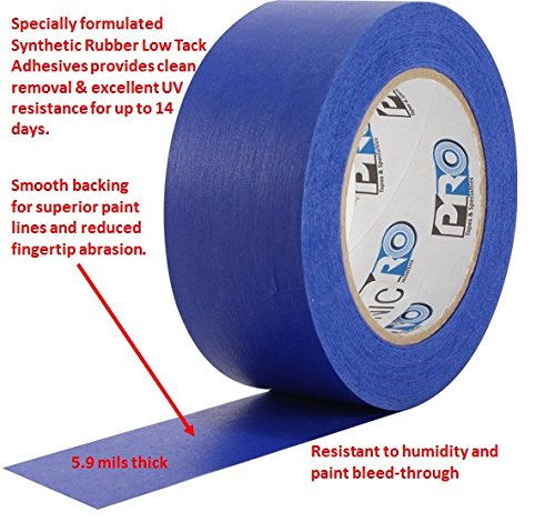 ProTapes Pro Scenic 714 Crepe Paper 14 Day Easy Release Painters Masking Tape, 1" Width