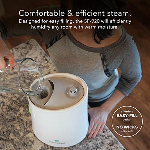 Steamfast SF-920 Warm Mist Humidifier and Steam Vaporizer with Auto Shut-Off, Filter-Free Design, Aromatherapy Essential Oil Ready, 1 Gallon Capacity,White - Thumbnail 5