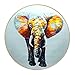 Produktbild Wandbild Wandtattoos Runder Elefant Reines Handgemaltes Ölgemälde Nordische Dekorative Malerei Portal Wandgemälde Eindruck Korridor Flur Gang Aufkleber (Color : Blue, Size : 60cm)