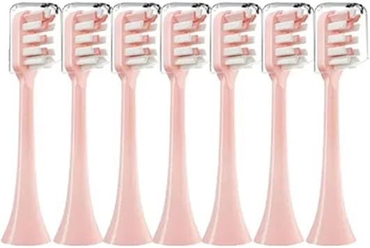 Electric Toothbrush Heads, Compatible for Xiaomi SOOCAS X3 X5 X3U X1 V1 V2 Replacement Nozzles with Anti-dust Cap7pcs Pink
