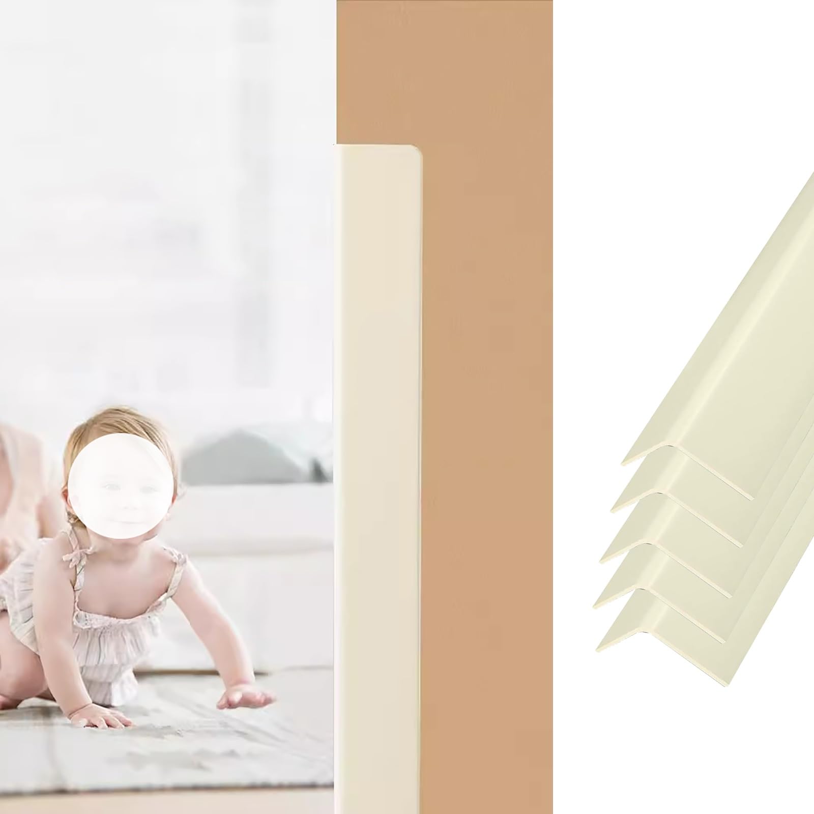 paraspigoli muro angolare copriangoli Protezioni angolari in plastica per pareti autoadesive, protezioni angolari beige per mobili, ripristina finiture dai graffi dei gatti, protezione angoli per pare