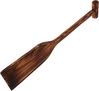 ULTECHNOVO Vintage Wooden Paddle Oar Decor Rustic Nautical Wall Art Charred Finish 30 Long for Beach House or Nautical-Themed Bathroom