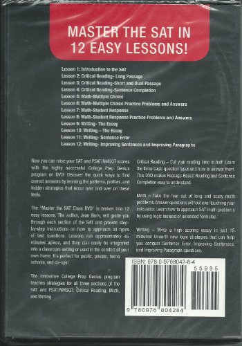 Image of College Prep Genius DVD: The No Brainer Way to SAT* Success - Updated and Revised