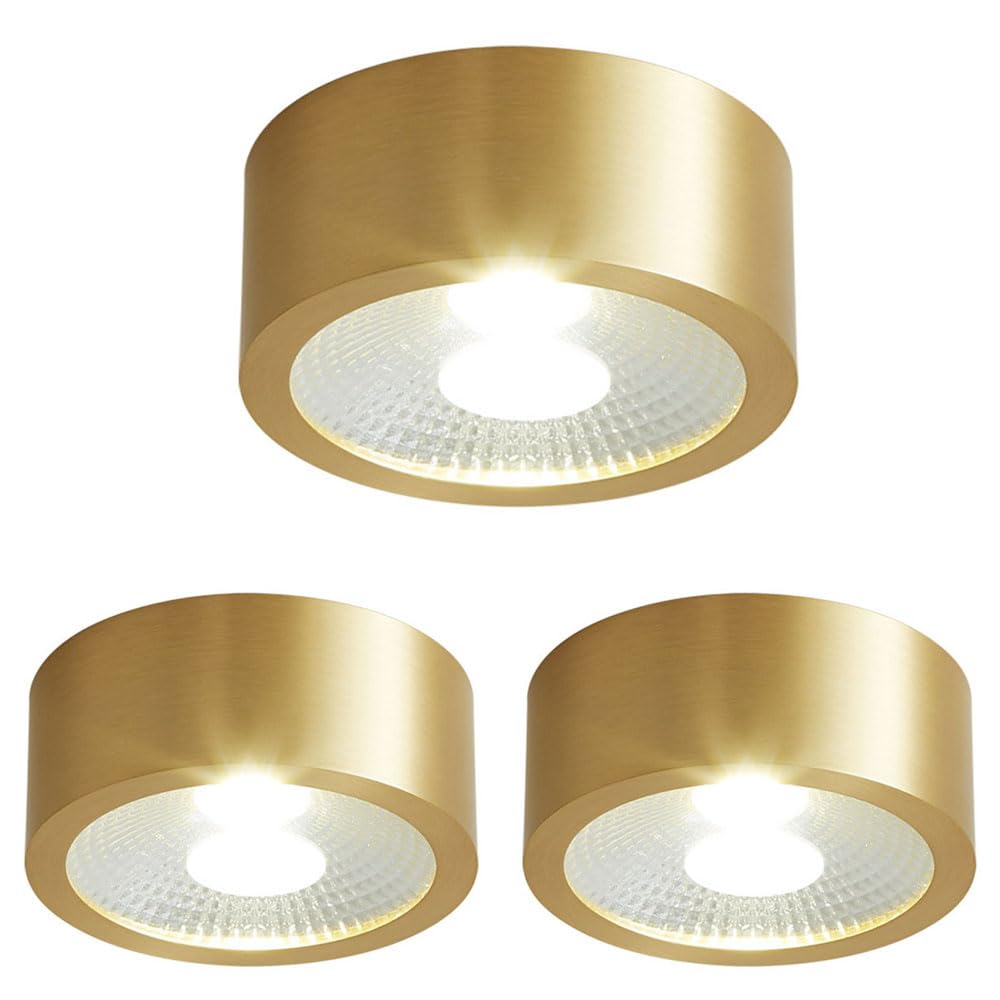 Confezione da 3 faretti da Incasso a Superficie per Interni, faretti a LED da soffitto, faretti a LED da soffitto Senza Fori, luci da soffitto per corridoio, Galleria, Cucina,