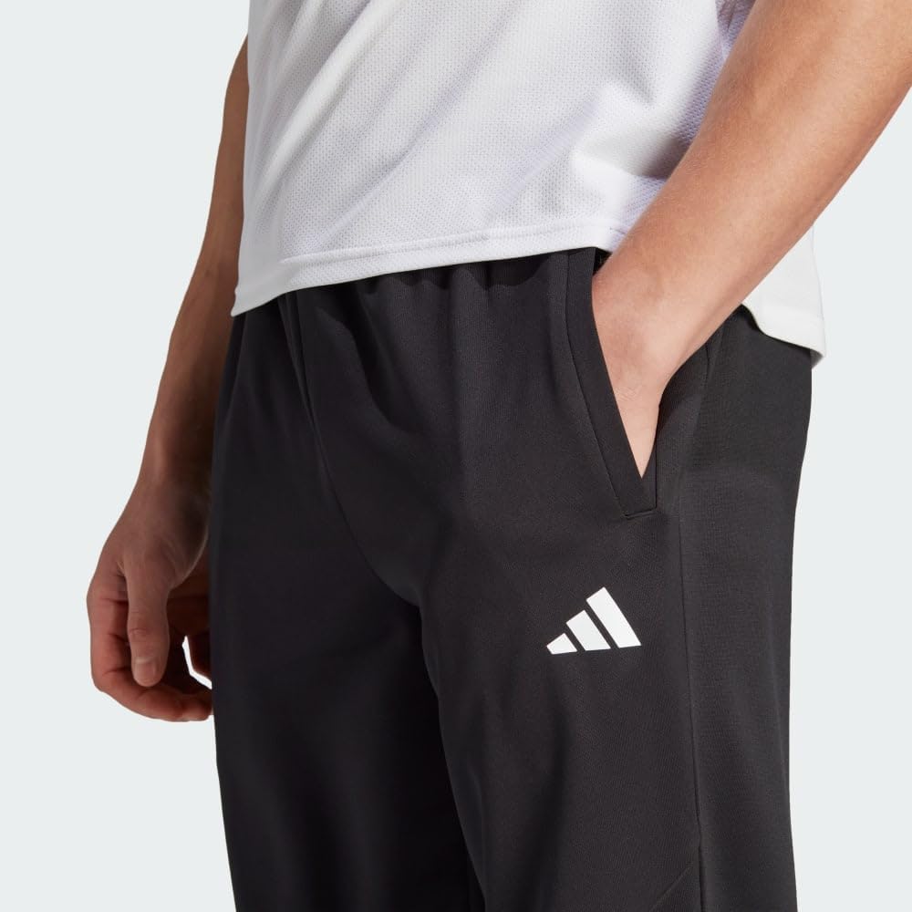adidas Mens Game and Go Small Logo Open Hem Pants Casual - Black - Image 7