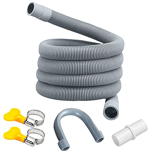 Flexible D'évacuation Universel, Tuyau de Vidange pour Machine à Laver, Rallonge de Tuyau pour Lave Vaisselle, Rallonge de Tuyau de Vidange pour Tuyau, Tuyau D'évacuation D'eau, Tuyau D'évacuation