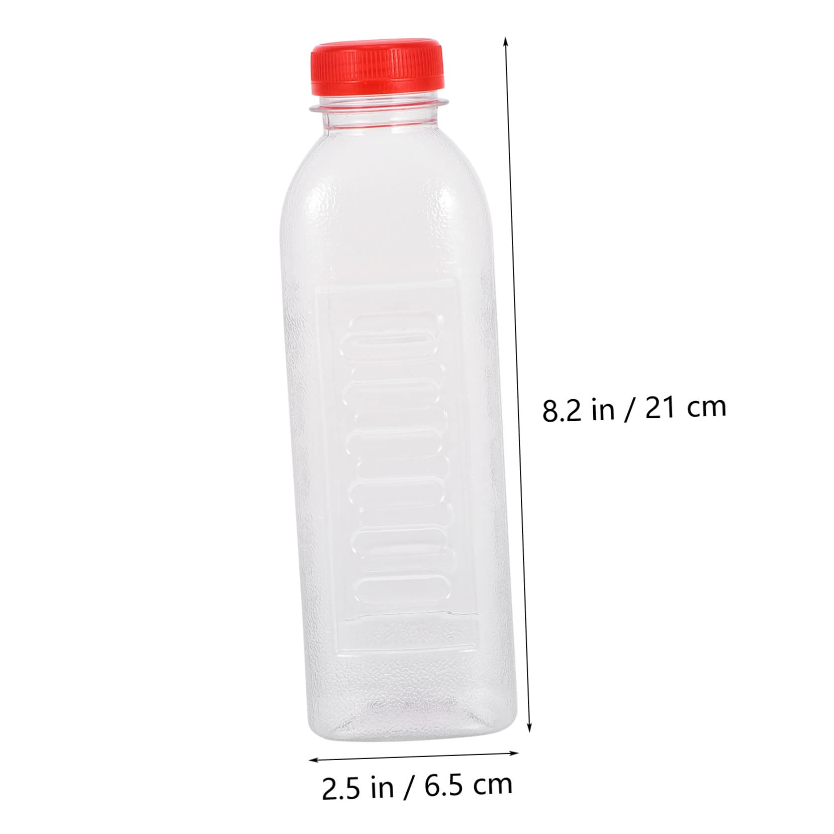 ERINGOGO 10pcs Transparent Plastic Drinking Bottles with Measurement Scale and High Resistant for Juices and Party Drinks