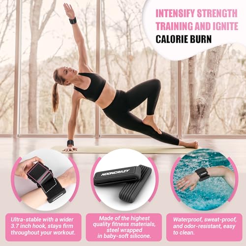 Image of Pilates Wrist Ankle Weights for Women, Wearable Strong Arm & Leg Weights Set of 2(1 lb /2.2 lbs Each), Adjustable Ankle Weights for Walking, Yoga, Dance, Barre, Gym