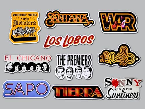 Oldies Sticker Pack (10 Stickers) Set 2 Latin Rock Chicano Soul Funk Garage Psychedelic r&b Vintage Retro Classic Collectible Fan Music pop Culture Band Graphic Vinyl Decal Water Resistant Gift image 3