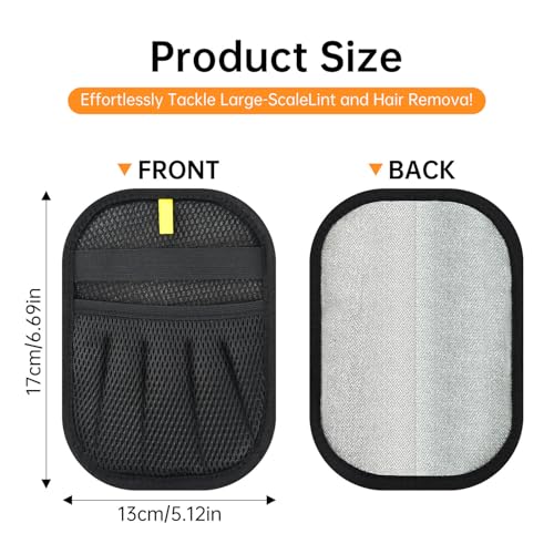 Image of Static Pet Hair Remover Gloves, Reusable Electrostatic Pet Cat Dog Hair Removal Grooming Gloves Brush Tool for Couch, Furniture, Carpet, Car Seat (1 Pack Finger Style)
