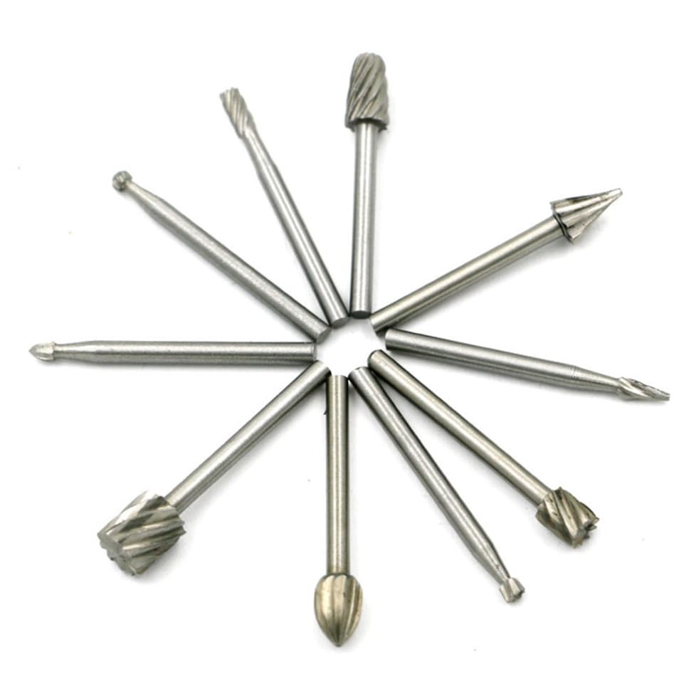 Set de 10 Puntas Rotarias para Taladro con Mango Redondo miniatura 5