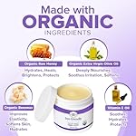 BeeFriendly Organic Night Cream, USDA Certified Organic, Deep Hydrating & Moisturizing Night Time Eye, Face, Neck & Decollete Cream for Women and Men, Anti Aging, Anti Wrinkle 2 oz - Image 3