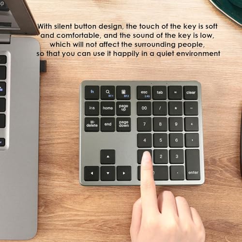 Teclado de números pequeños mecánico e inalámbrico de 35 teclas para una escritura silenciosa en PC 3