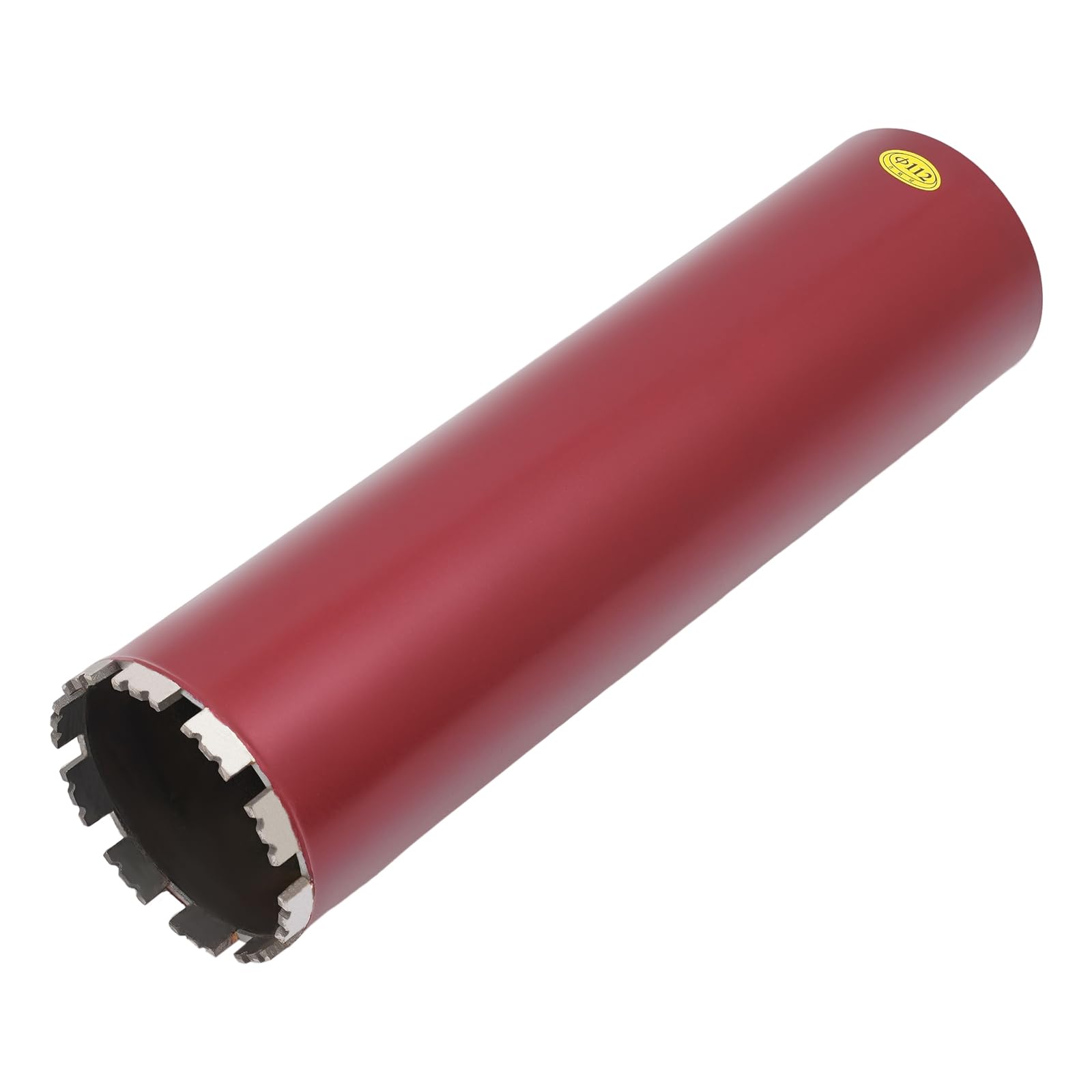 Couronne de forage diamantée, couronne de carottage, 3300 W, carotteuse M22, 112 mm, rouge, pour carotteuse, couronne de carottage en métal fritté, couronne de forage humide, couronne de forage à sec