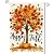 AVOIN colorlife Fall Garden Flag 12x18 Inch Double Sided Outside, Autumn Tree Maple Leaves Seasonal Yard Outdoor Flag