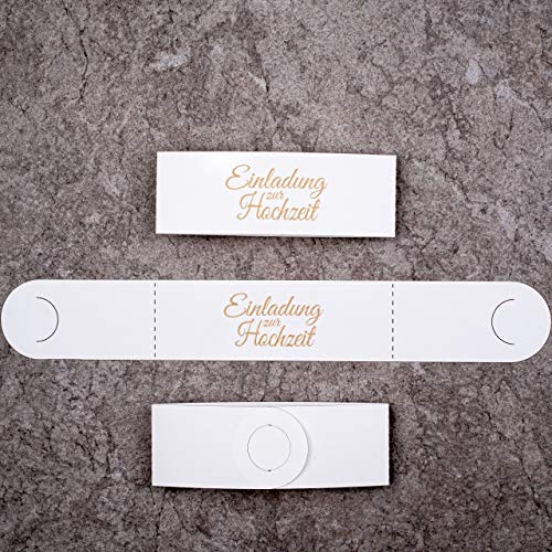 Invitaciones de boda 130x205 mm con corte láser y lámina dorada 6