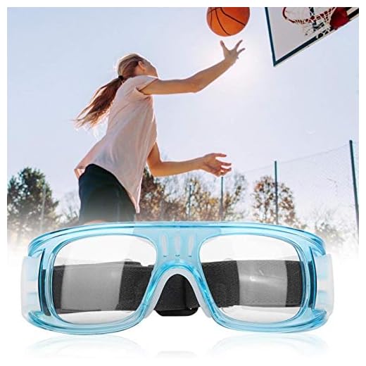 Glasögon med hög styrka, stötmotstånd, skyddande sportglasögon, fasta skyddsglasögon, för basket, fotboll, träning, golf (klar blå)