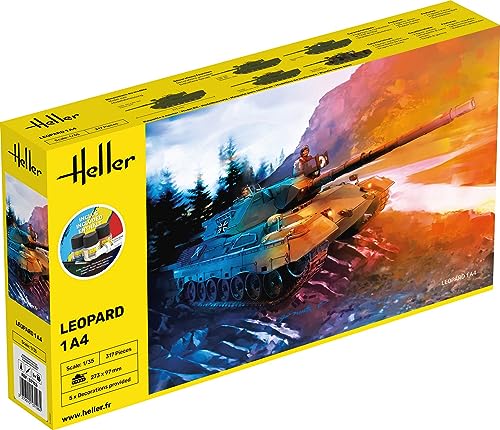Leopard 1A4 Heller Joustra kit de modélisme char complet avec colle et peinture