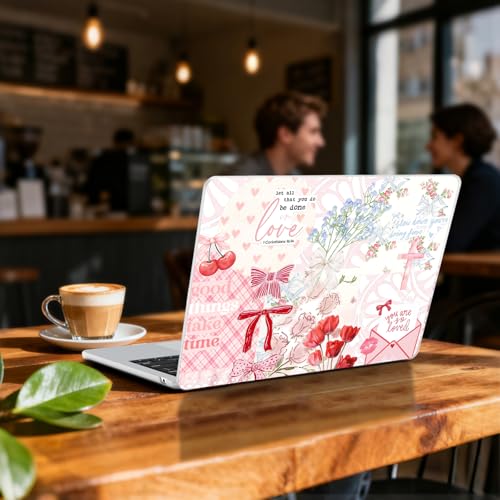 Image of B BELK for MacBook Air 15 inch Case 2026-2022 M5 M4 M3 M2, Pink Love Letter