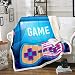 Coperta per bambini Coperta da gioco Videogioco Gamepad Coperta Sherpa per bambini Ragazzi Ragazzi Console Gamer Coperta da tiro Bottoni colorati Coperte in peluche per Culla Divano letto Divano Fuzz