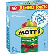Motts Motts Fruit Flavored Snacks Assorted Fruit, 0.8 oz, 60 ct