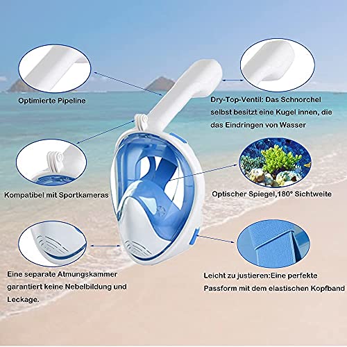 GRHM Maschera subacquea, maschera da snorkeling