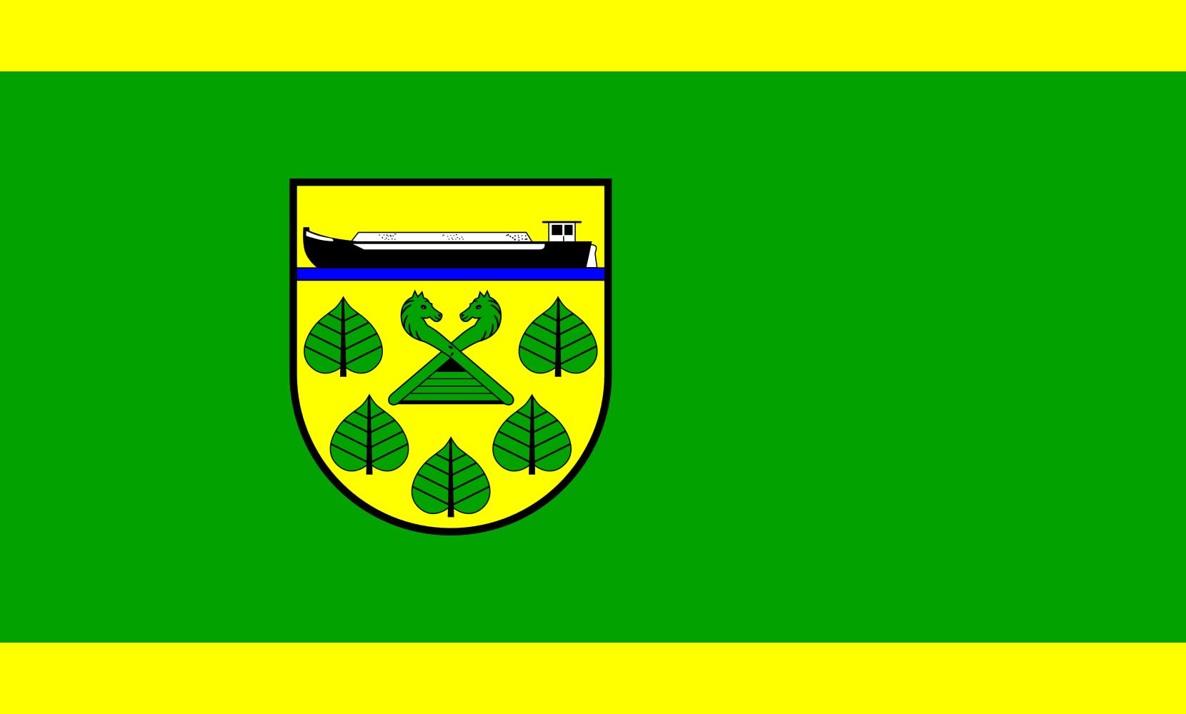 Drapeau Güster grand format paysage de 1.35m² pour mât extérieur