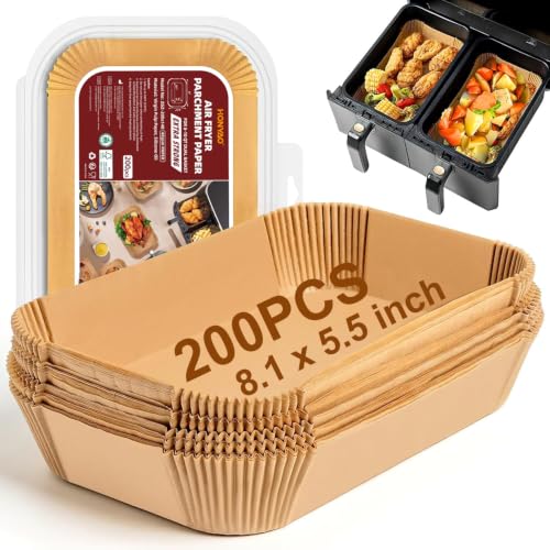 HONYAO 200pcs Rectangle Air Fryer Paper Liners...