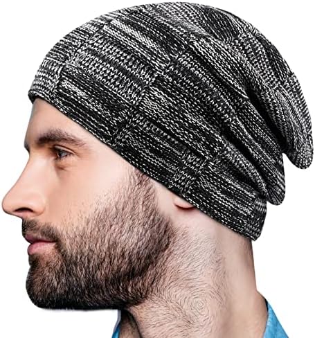 Amazon Brand HIKARO Beanie Hat Men Women Wooly Hat for Men Thermal Winter Hat Thicken Personalised Slouch Knitted Women Mens Gifts Christmas Xmas Stocking Fillers Teenagers Running Sport, One Size