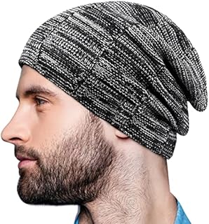 Amazon Brand HIKARO Beanie Hat Men Women Wooly Hat for Men Thermal Winter Hat Thicken Personalised Slouch Knitted Women Mens Gifts Christmas Xmas Stocking Fillers Teenagers Running Sport, One Size