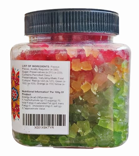 Image of Kitchen Jungle Tutti Frutti 400GM | Sweet & Colorful Candied Fruits | Perfect for Baking, Desserts & Snacking | Vibrant Tooty Frooty for Cakes, Ice Cream, Cookies & More - Pack 1