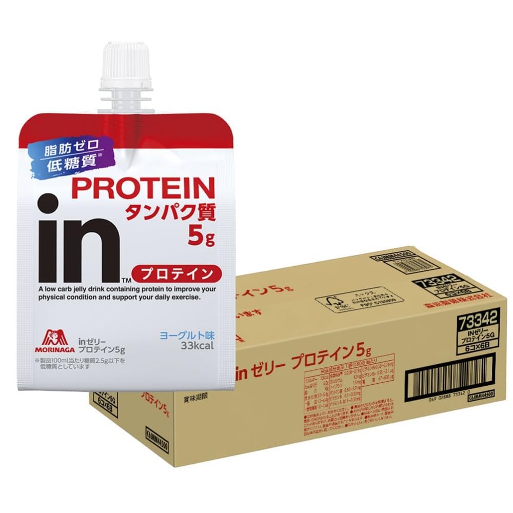 Amazon.co.jp: 森永製菓 inゼリー プロテイン5g 180g ×36個 ヨーグルト