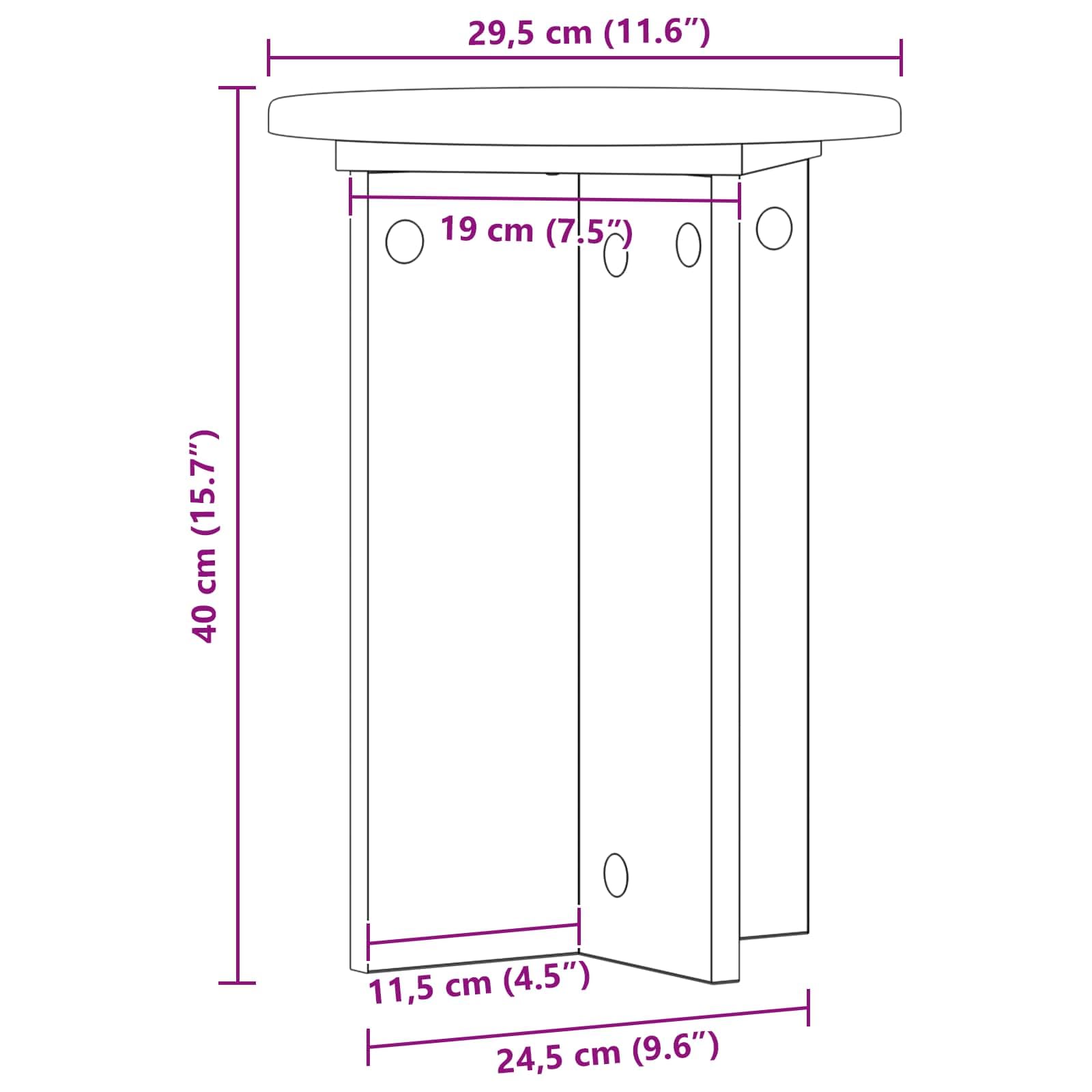 Générique Supporto per piante, 2 pezzi, grigio cemento, 40 cm