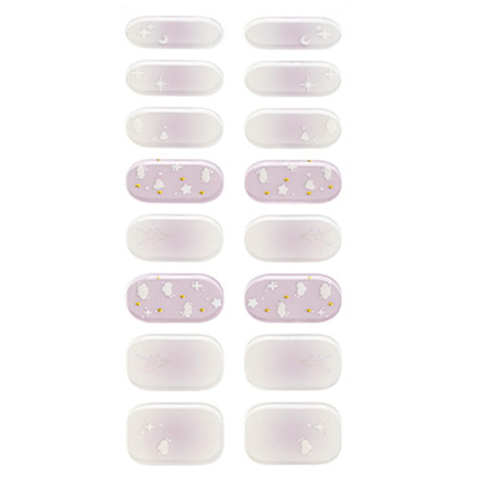 Semi Cured Gel Nail Strips Patches Sliders UV/LED Lamp Cured Adhesive Long Lasting Full Cover Gel Nail Stcikers Manicure
