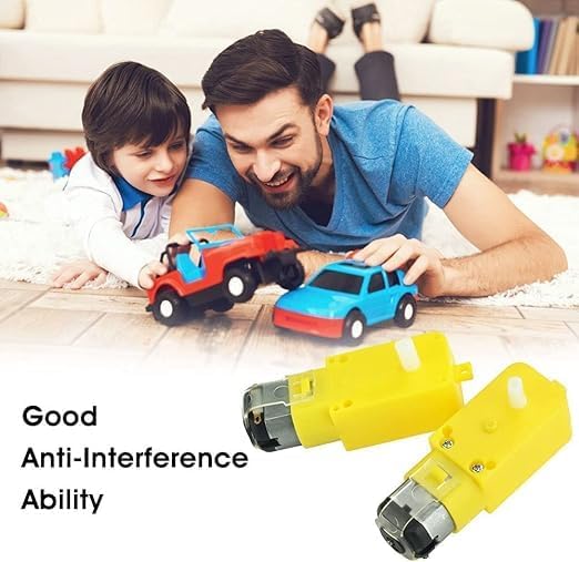 Image of DC BO Dual Shaft Gear Motor for Arduino | High Torque Plastic Motor for DIY Smart Robot Car - Yellow (pack of 8)