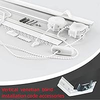 Vista 3 de Soporte L 4 clips verticales para persianas verticales con ancho de barandilla de 1-1/2 pulgadas (1.496 in) montaje exterior