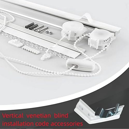 Miniatura 3 de Soporte L 4 clips verticales para persianas verticales con ancho de barandilla de 1-12 pulgadas (1.496 in) montaje exterior