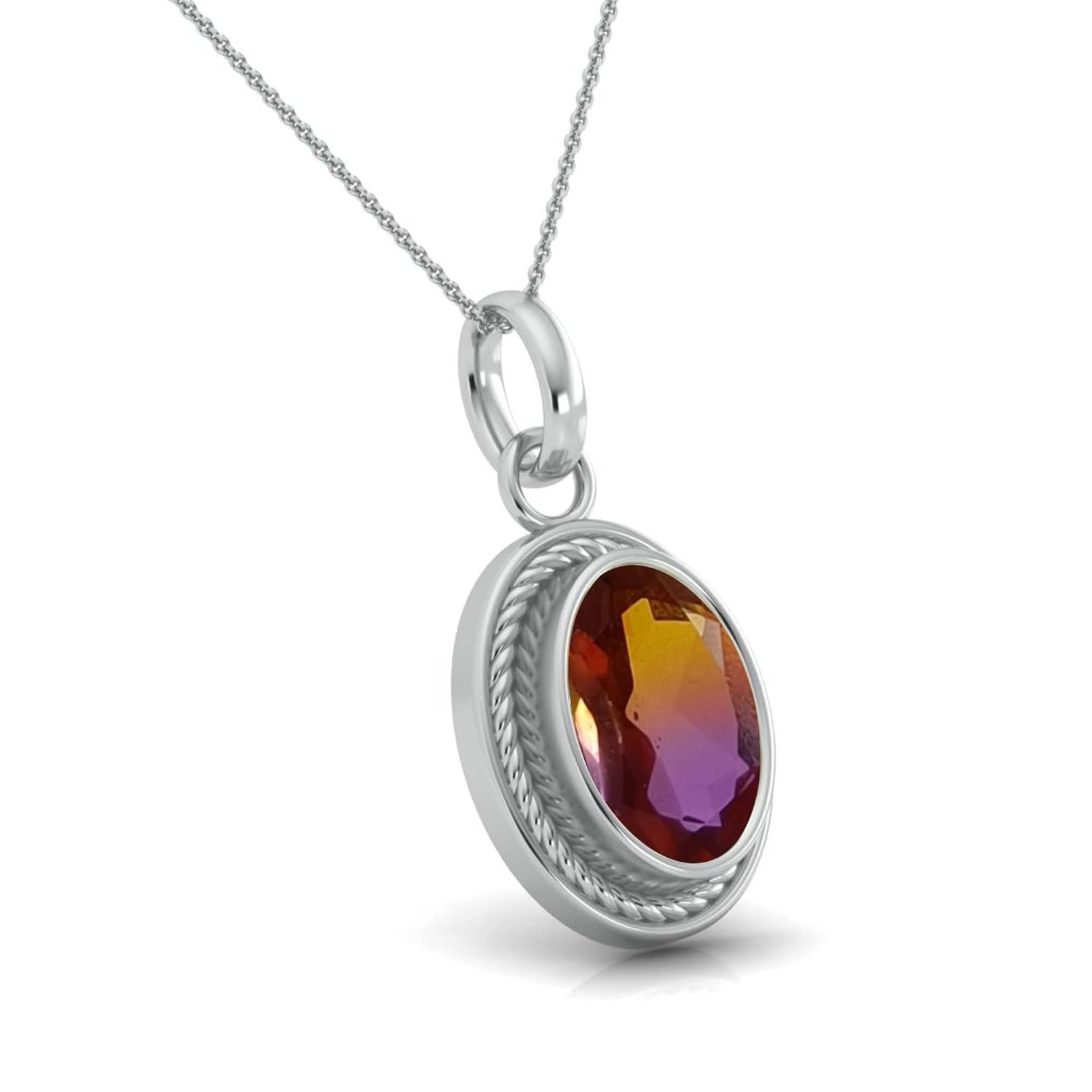 Turquoise Stone Pendant 925 Sterling Silver Pendant Boho Handmade Oval Shape Designer Pendant For Women Natural Gemstone Pendant For Women Girls Gift - Image 2