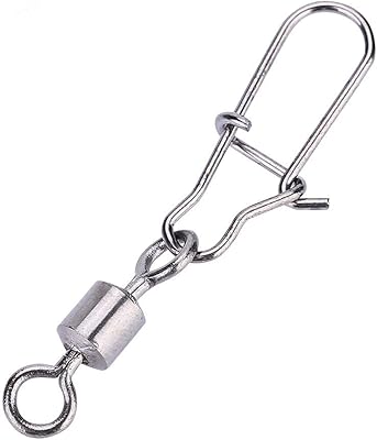 VGEBY 50 Pcs Barrel Swivel, Fishing Rolling Ball Bearing Barrel Swivel for Saltwater, Freshwater(5#)