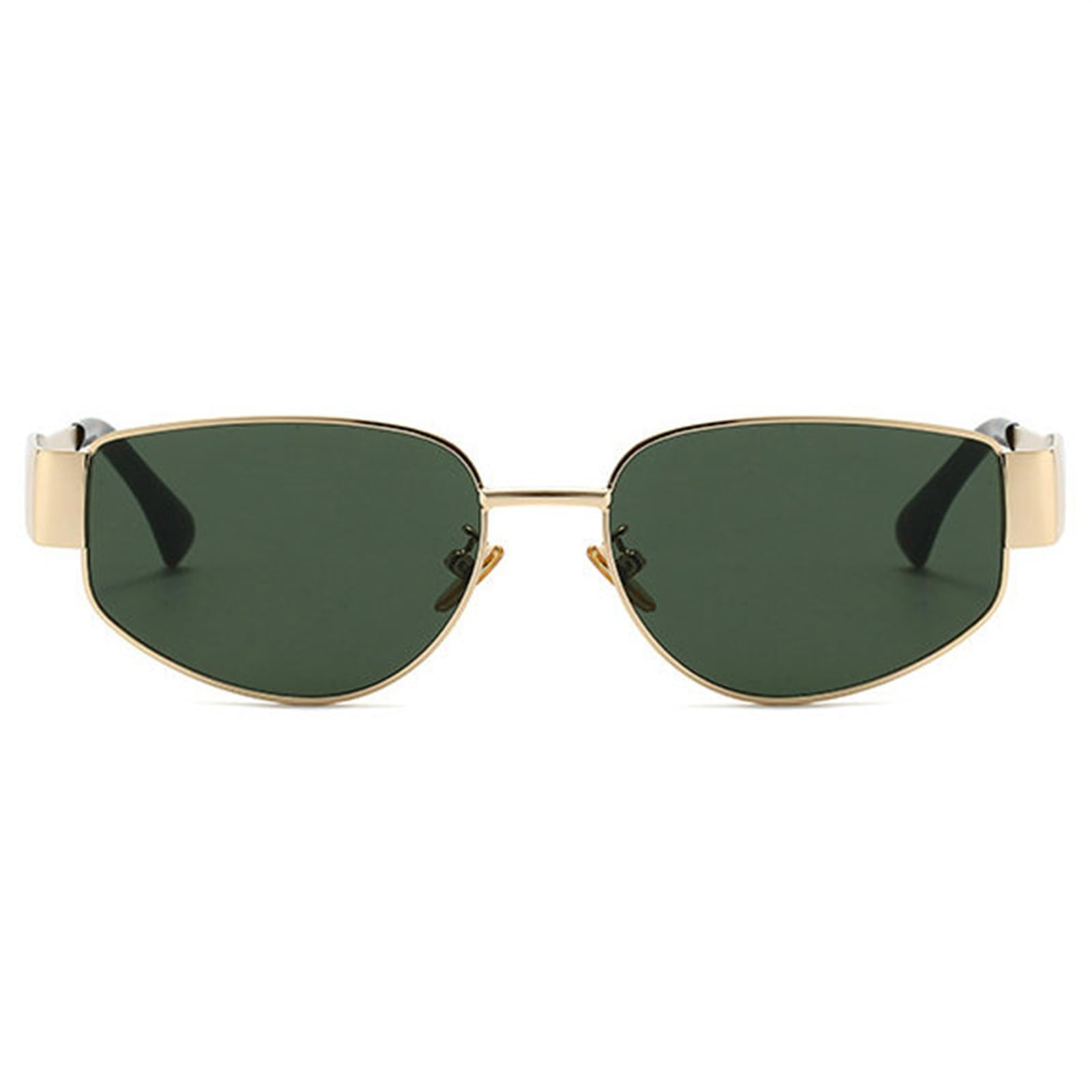 willochra Trendy Small Metal Oval Sunglasses for Women Fashion Designer Shades Vintage 90s Style Classic Metal Sun Glasses