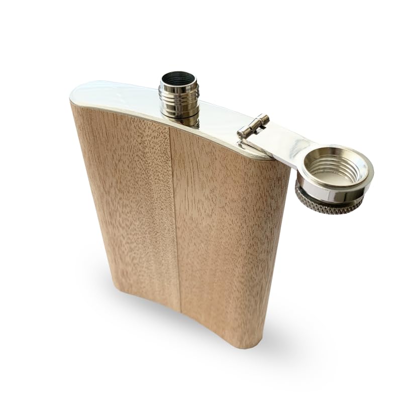 Flasque a alcool original bois personnalisable avec prénom