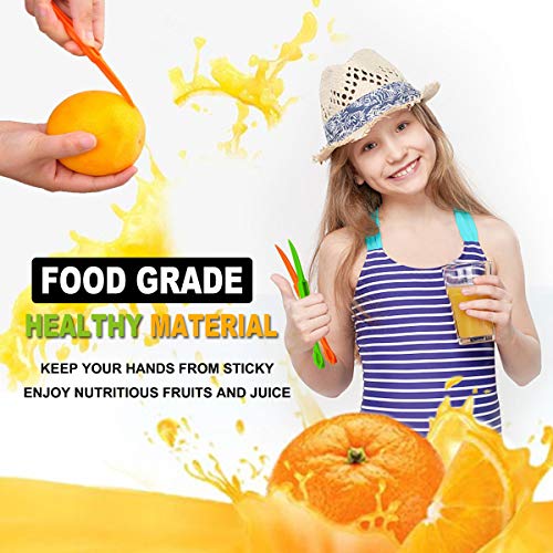 Orange Peeler Tools Citrus Peel Cutter Plastic Fruit Vegetable Slicer Cutter Lemon Peeler Opener Remover Fruit Tools Kitchen Accessories Cooking Knife Kitchen Gadget Tool,2 Pack (Orange) #TOP6