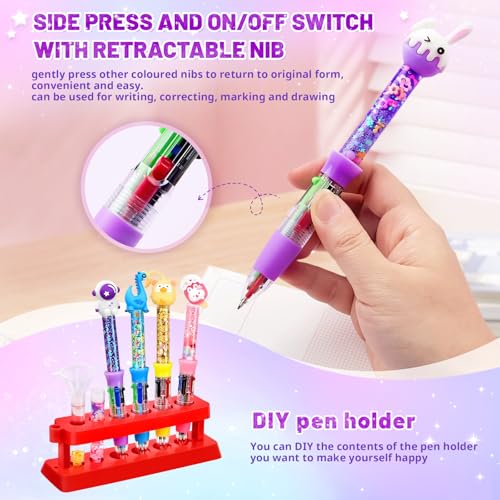 Miniatura 6 de Bridokit 90 Pcs Kit De Creación De Bolígrafos, Cree 20 Bolígrafos Retráctiles Personalizados, Kit De Manualidades Para Fabrica De Rotuladores Para Niños, Regalo De Cumpleaños Para Niña De 5 A 12 Años