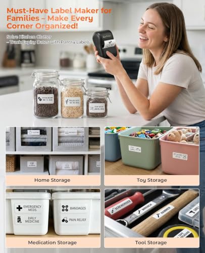 2 Inch Bluetooth Label Maker Machine, A421 Label Printer - image 5