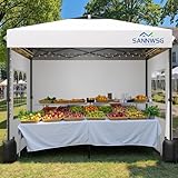 12X12 Pop Up Canopy Tent with 3 Sidewalls,Easy Up Canopy,Commercial Instant Shelter,Heavy Duty One Person Set Up Event Tent,White
