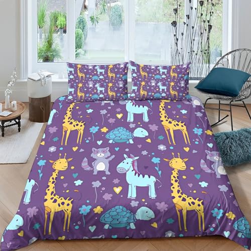 Housses de couettes en microfibre 3D parure de lit King size douce et durable