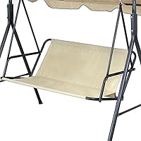 Vista 1 de Funda para Silla Columpio de Banco Cubierta de Repuesto, 600D Impermeable Fundas de Asiento de Silla Columpio para Patio Exterior Jardín Silla Beige