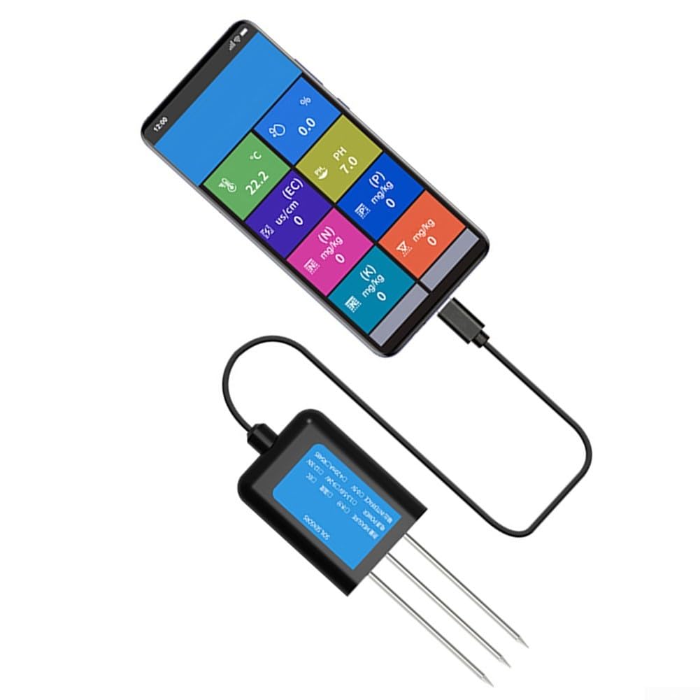 USB Sensore di umidità del suolo con misurazione della temperatura, IP68 impermeabile, isolamento elettromagnetico, per agricoltura e orticoltura, campo di misurazione da -40 a +60 °C, modello B(C)